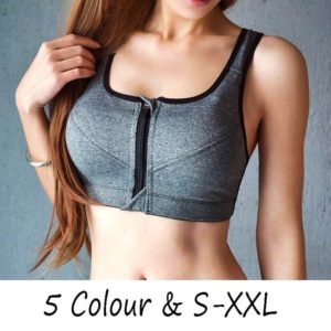 Zipper Push Up Sports Bras