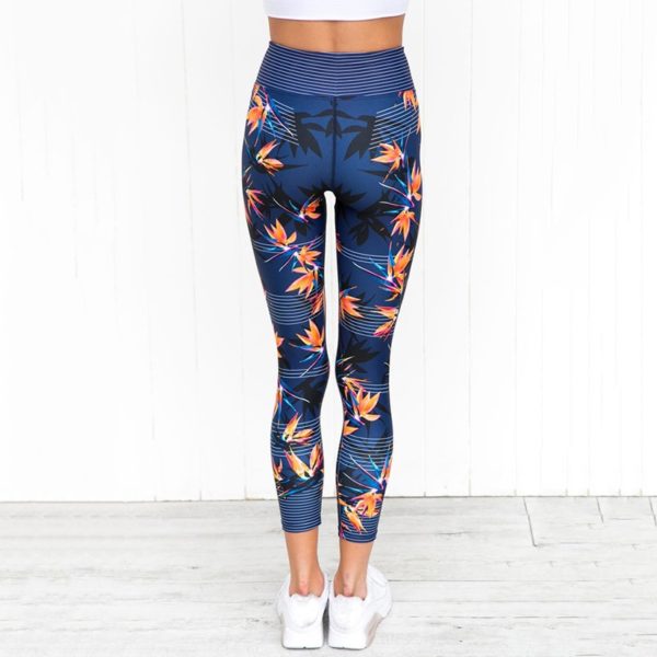 High Waist Printed Yoga Pants - Image 2