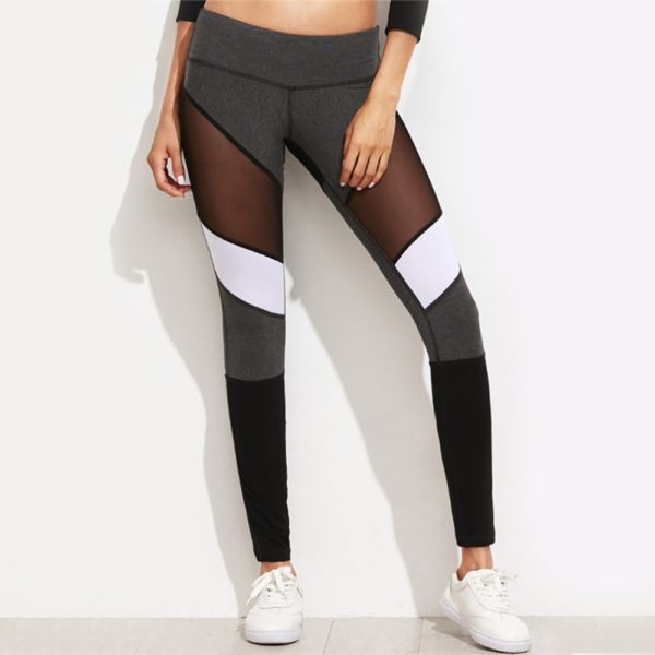Mesh Patchwork Leggings - Image 2