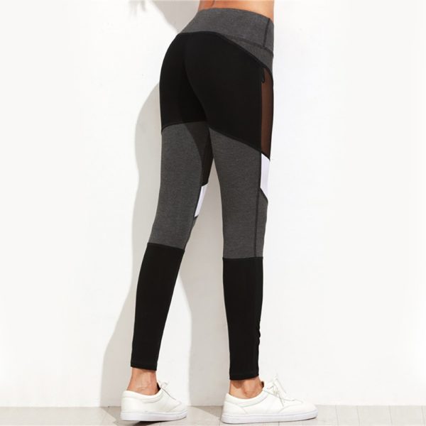 Mesh Patchwork Leggings - Image 3