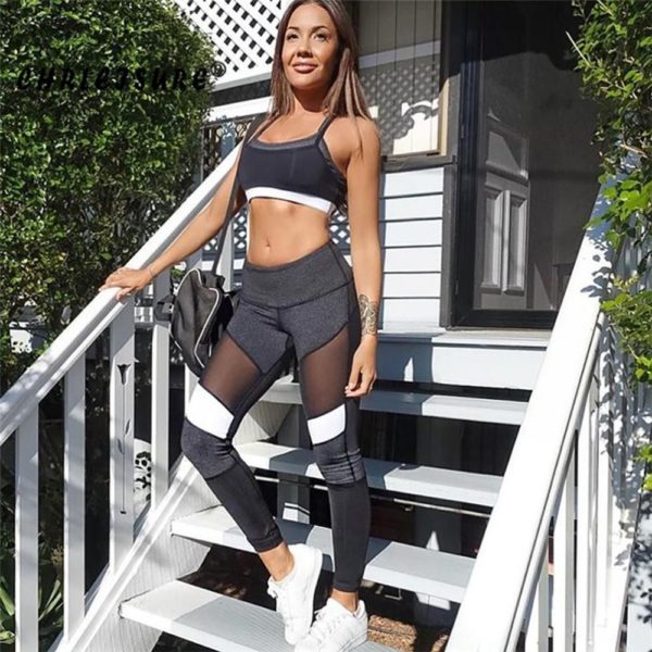Mesh Patchwork Leggings - Image 5