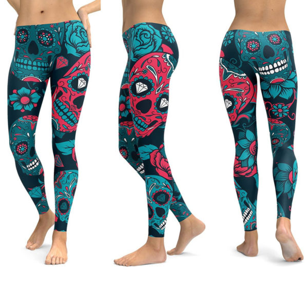 Colorful Print Yoga Pants - Image 3