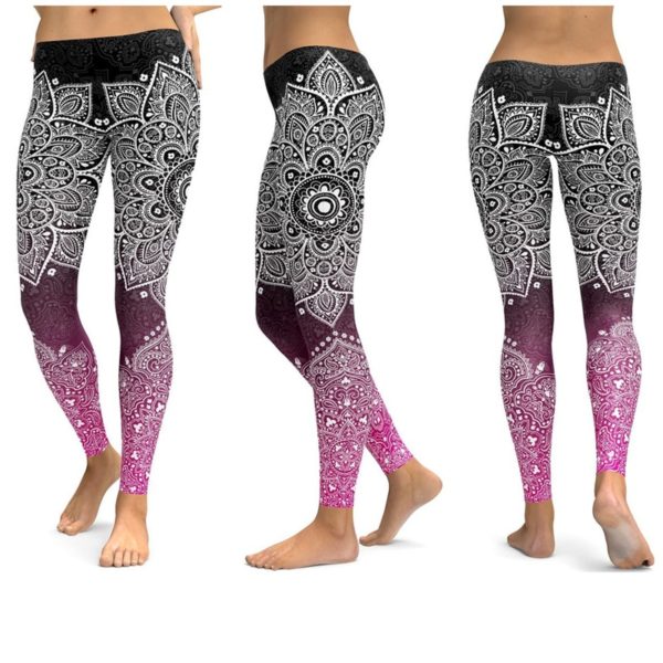 Colorful Print Yoga Pants - Image 5