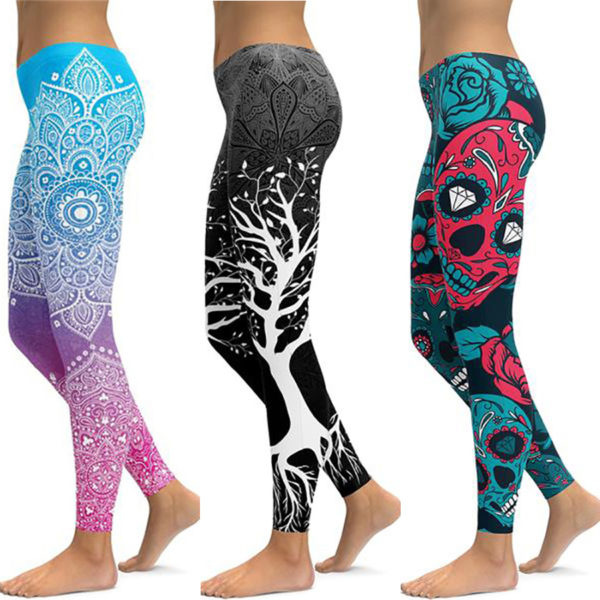 Colorful Print Yoga Pants