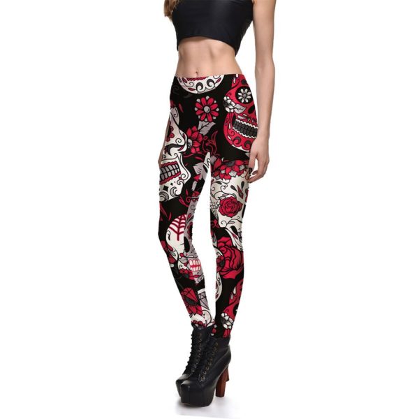 High Waist Skull Leggings - Image 6
