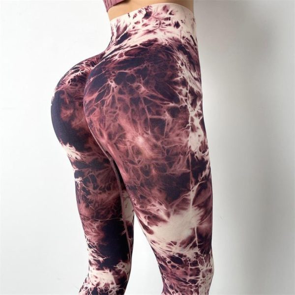2021 New Tie Dye Women High Waist Fitness Leggings - Image 3